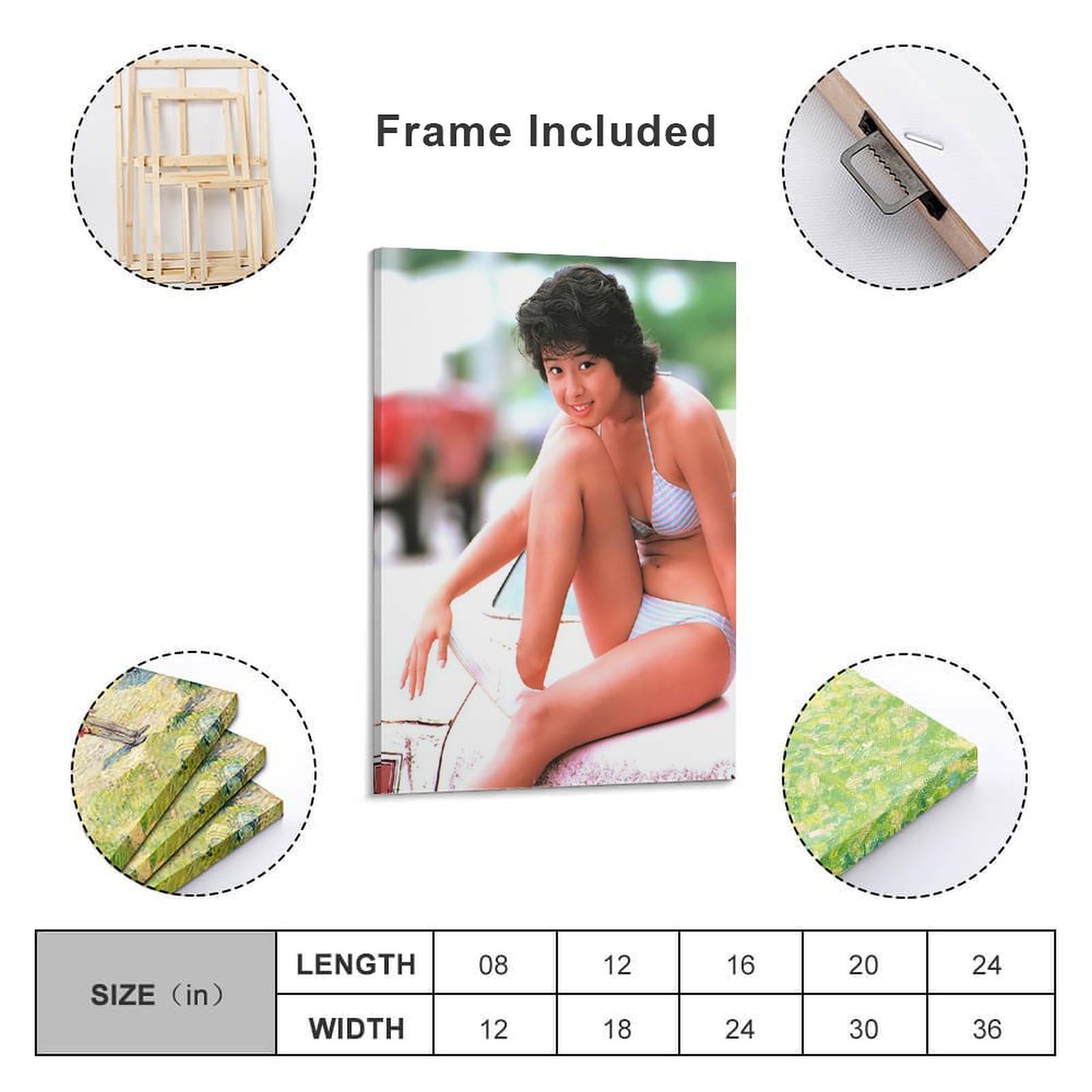 Amazon.co.jp: 八木さおり 女優 水着1 ポスター プリント キャンバス